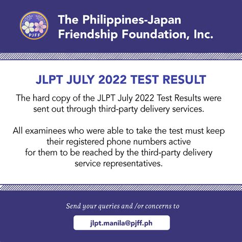 About the online Test Results Announcement for the JLPT 2022 (July).
